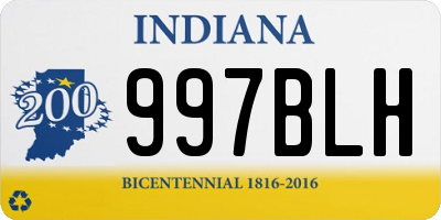 IN license plate 997BLH