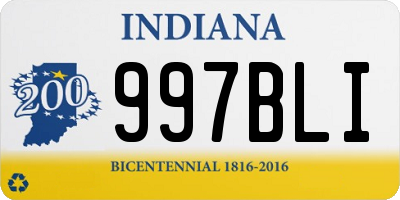 IN license plate 997BLI