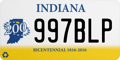 IN license plate 997BLP