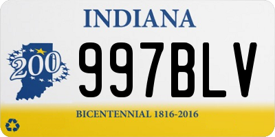 IN license plate 997BLV