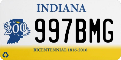 IN license plate 997BMG