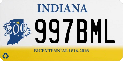 IN license plate 997BML