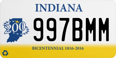 IN license plate 997BMM