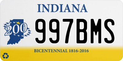 IN license plate 997BMS