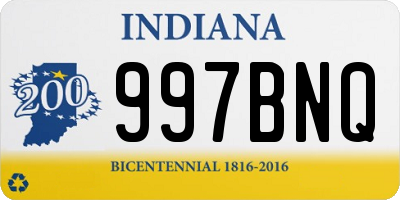 IN license plate 997BNQ