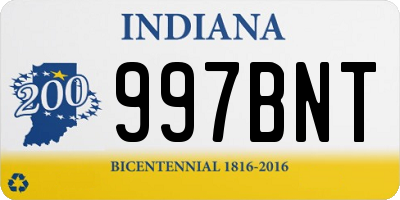 IN license plate 997BNT