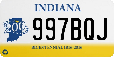 IN license plate 997BQJ