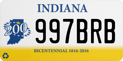 IN license plate 997BRB