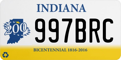 IN license plate 997BRC