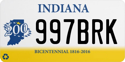 IN license plate 997BRK