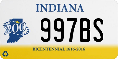 IN license plate 997BS