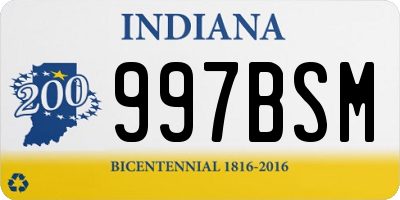 IN license plate 997BSM