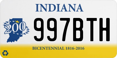 IN license plate 997BTH