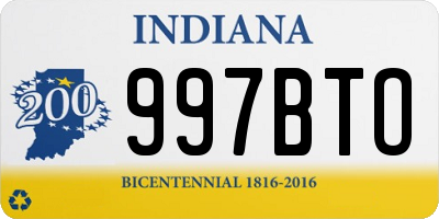 IN license plate 997BTO