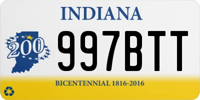 IN license plate 997BTT