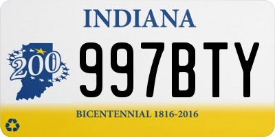 IN license plate 997BTY