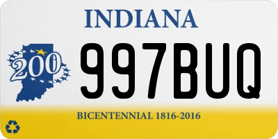 IN license plate 997BUQ