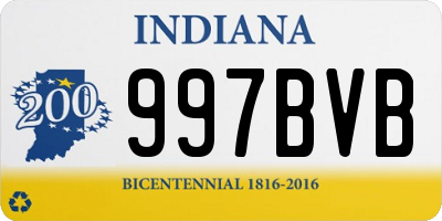 IN license plate 997BVB