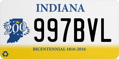 IN license plate 997BVL