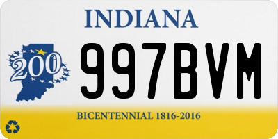 IN license plate 997BVM