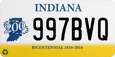 IN license plate 997BVQ