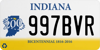 IN license plate 997BVR