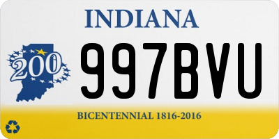 IN license plate 997BVU