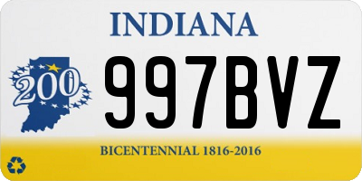 IN license plate 997BVZ