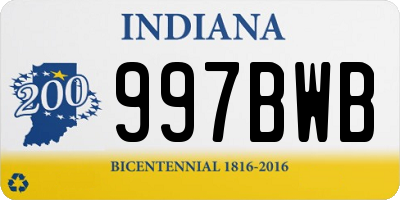 IN license plate 997BWB