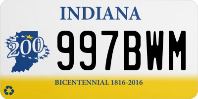 IN license plate 997BWM