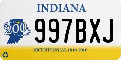 IN license plate 997BXJ