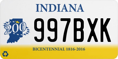 IN license plate 997BXK