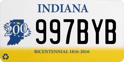 IN license plate 997BYB