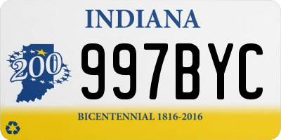 IN license plate 997BYC