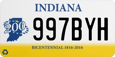 IN license plate 997BYH