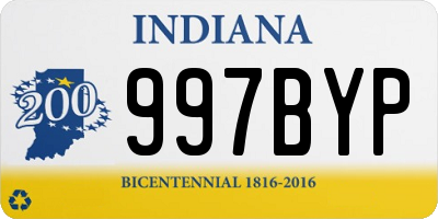 IN license plate 997BYP