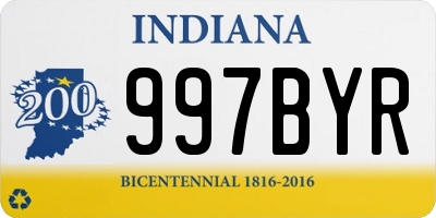 IN license plate 997BYR