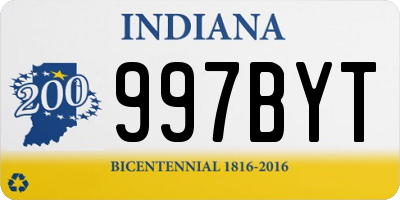 IN license plate 997BYT