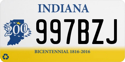 IN license plate 997BZJ