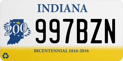 IN license plate 997BZN