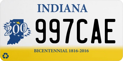 IN license plate 997CAE