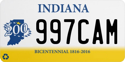 IN license plate 997CAM