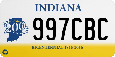 IN license plate 997CBC