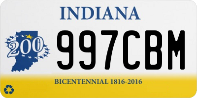 IN license plate 997CBM