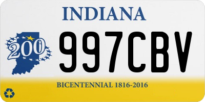 IN license plate 997CBV