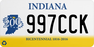 IN license plate 997CCK