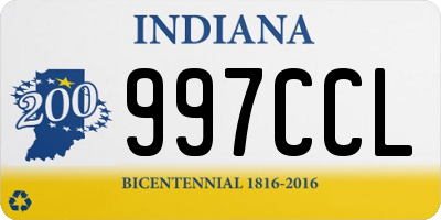 IN license plate 997CCL