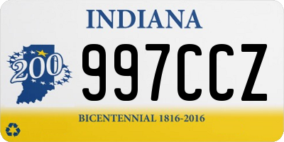 IN license plate 997CCZ