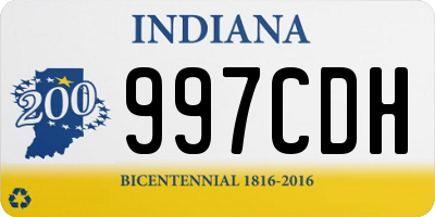 IN license plate 997CDH