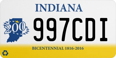 IN license plate 997CDI